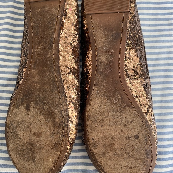 Tory Burch flats size 7.5 used glitter - Picture 7 of 10